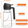 16oz/470ml Glass Olive Oil Sprayer for Cooking with Stickers