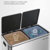 2 x 8 Gallon (2 x 30 L) Garbage Can for Kitchen